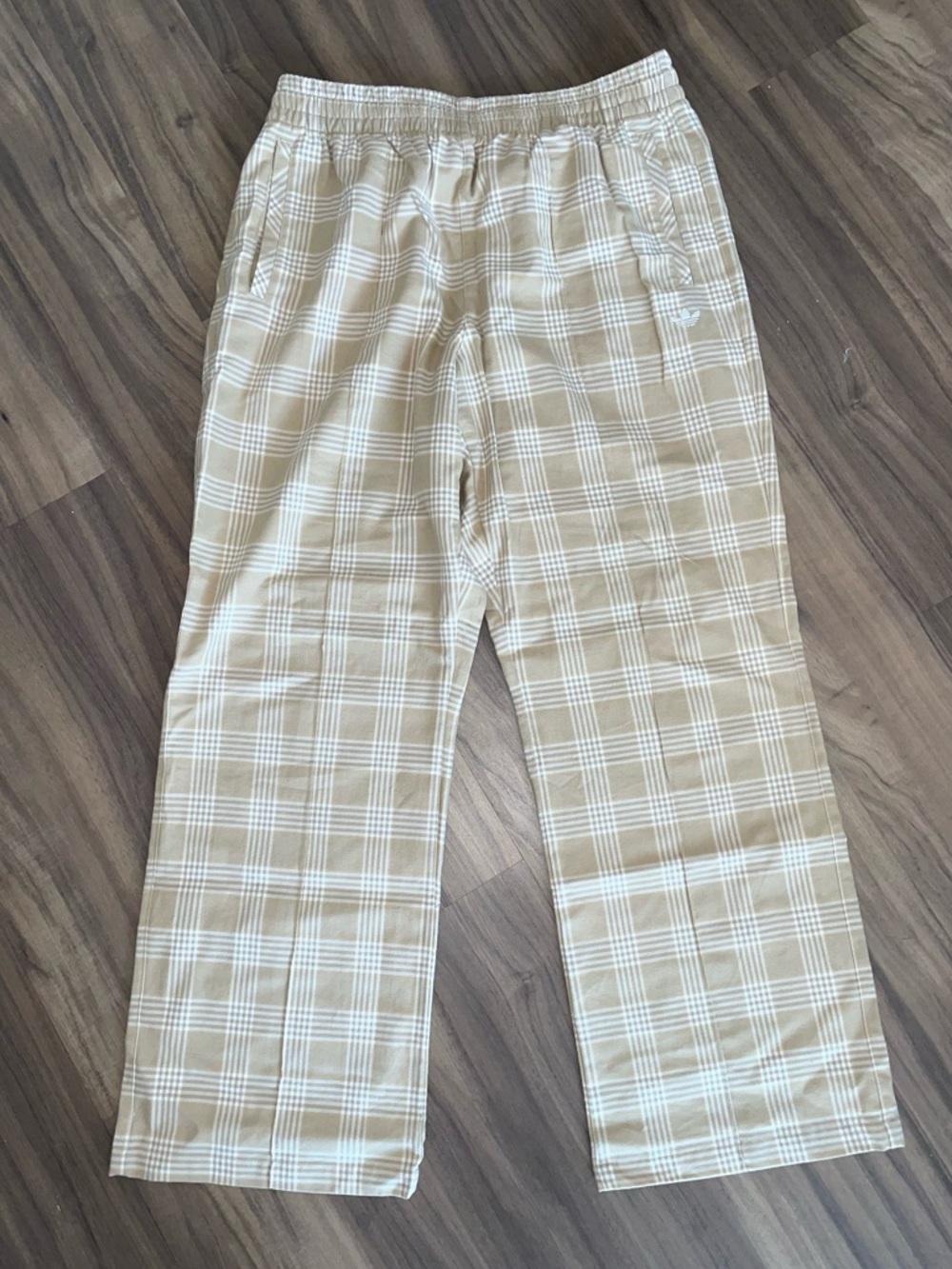 Adidas Men's Tan and Cream Trousers